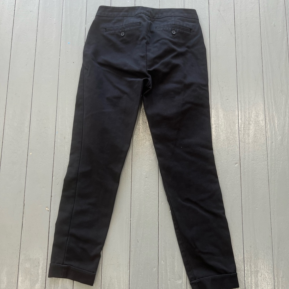 Saks fifth Avenue pants womens 2 black ankle skinny slacks capsule wardrobe - Picture 2 of 13